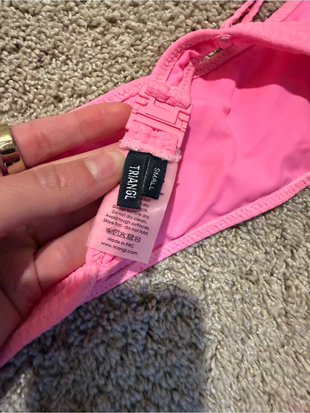 Triangl Pink Ribbed Bikini Set - Picture 4 of 4
